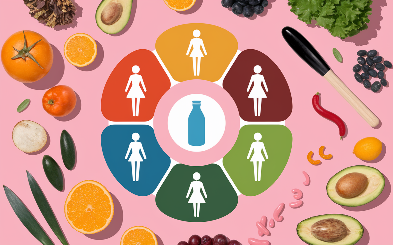 seche feminine schema hormones cycle et omega-3