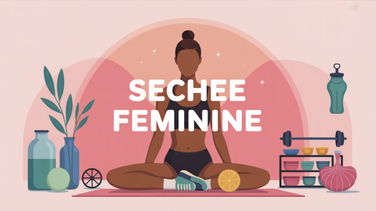 seche feminine illustration sportive corps musclé nutrition