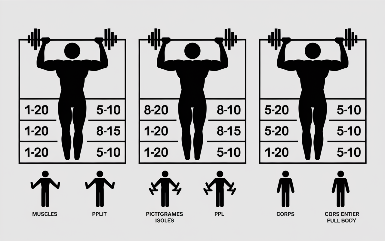 split 5 jours comparaison PPL full body musculation