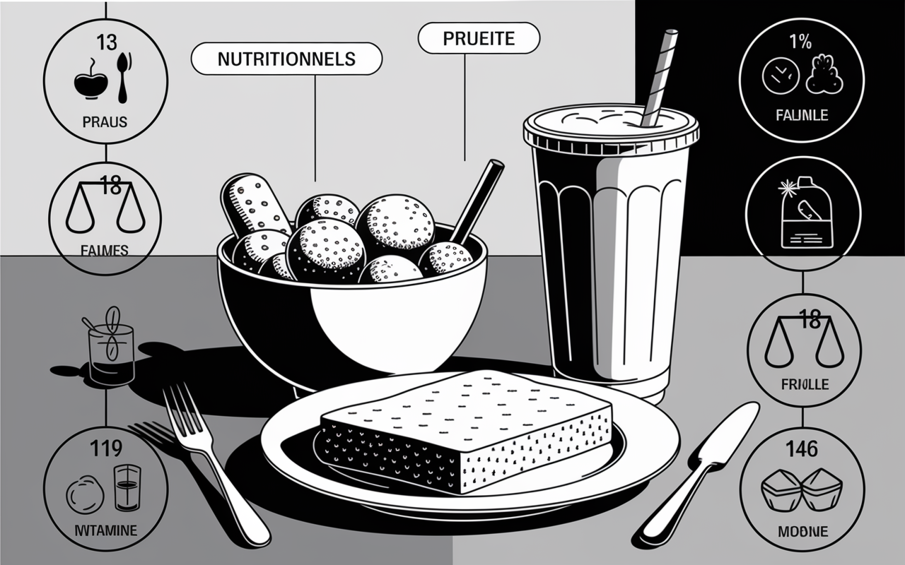 bol shake substitut repas pictogrammes vitamines minéraux