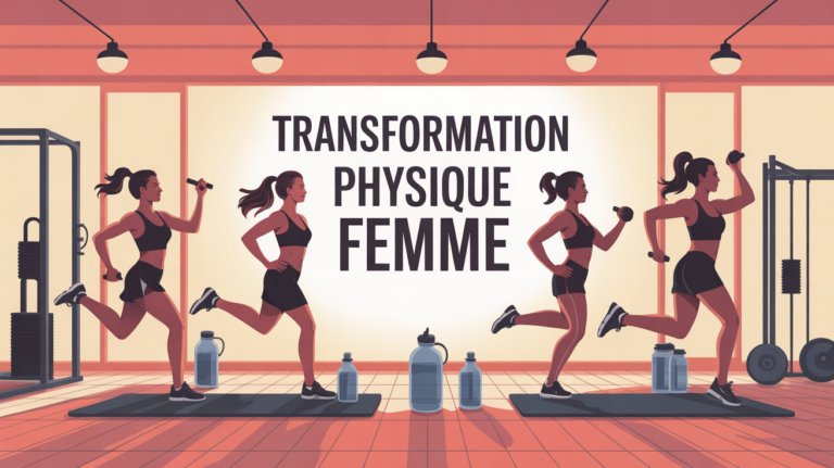 transformation physique femme salle de sport fitness moderne