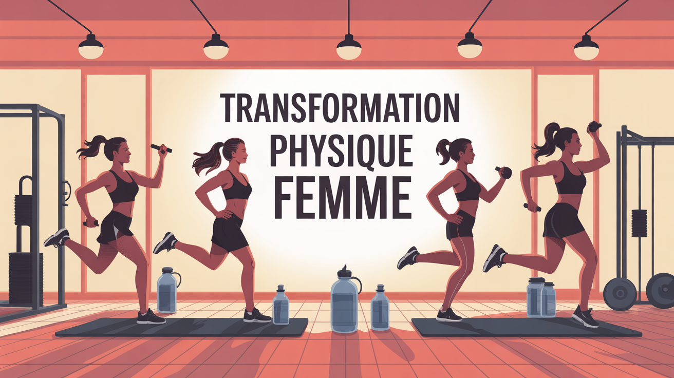 transformation physique femme salle de sport fitness moderne