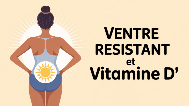 Illustration ventre resistant vitamine D soleil graisses abdominales