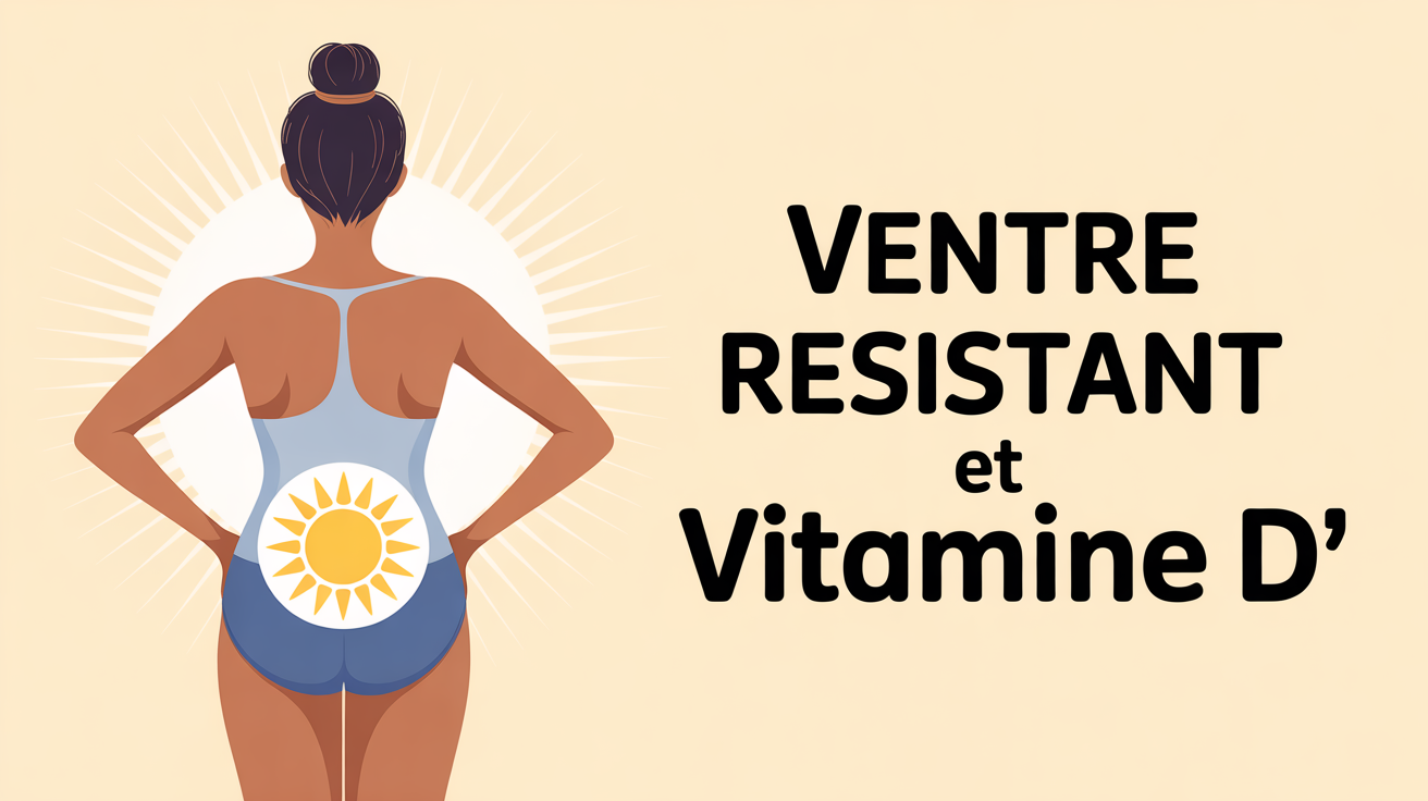 Illustration ventre resistant vitamine D soleil graisses abdominales