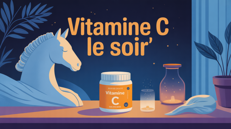 Scène nuit apaisante avec vitamine C le soir