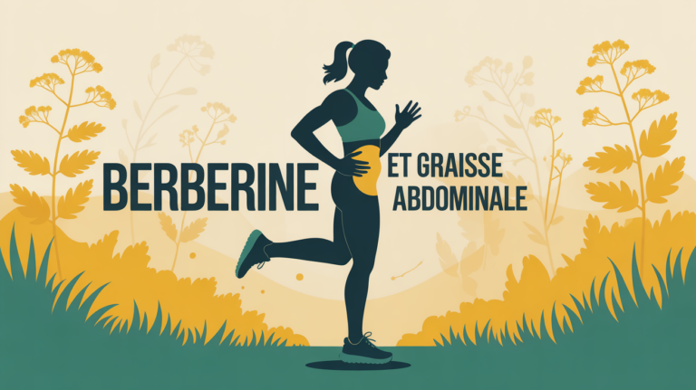 Illustration silhouette perte de graisse abdominale berberine