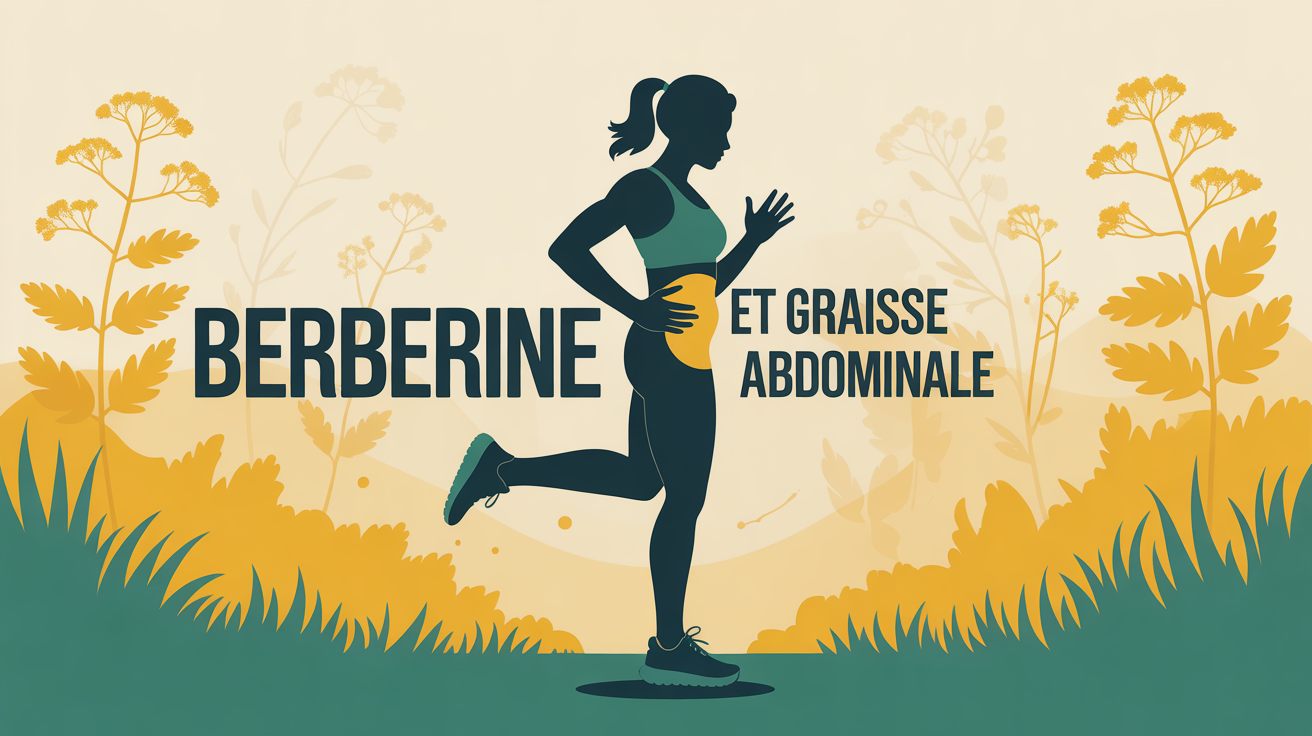 Illustration silhouette perte de graisse abdominale berberine