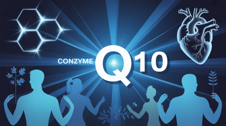 bienfaits du coenzyme q10 molecule illustration