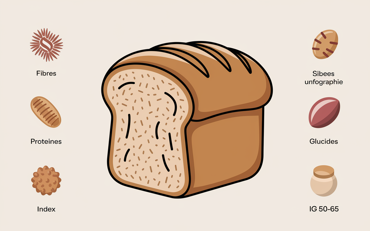 calories du pain de seigle composition nutritionnelle infographie