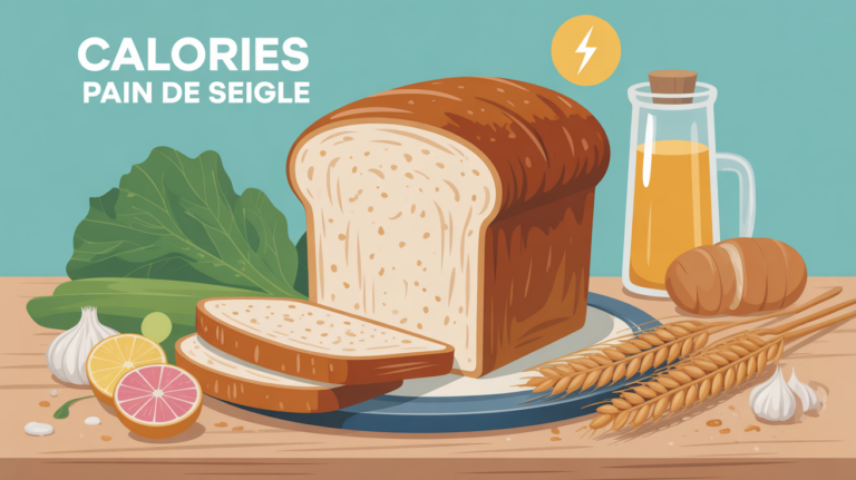 calories du pain de seigle illustration moderne