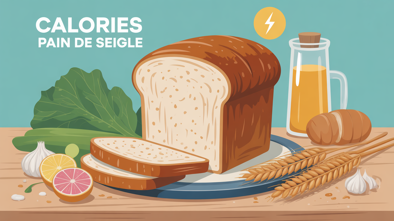 calories du pain de seigle illustration moderne