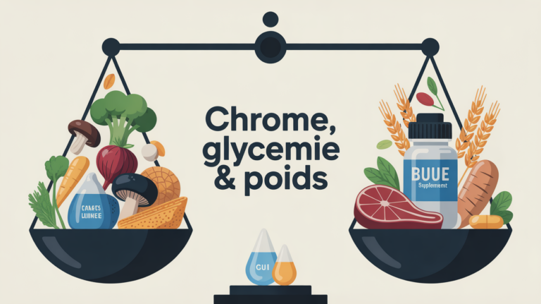 chrome en complement alimentaire illustration balance variation glycemie