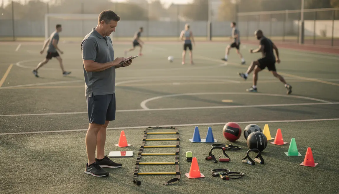 Coach sportif consultant materiel sur terrain