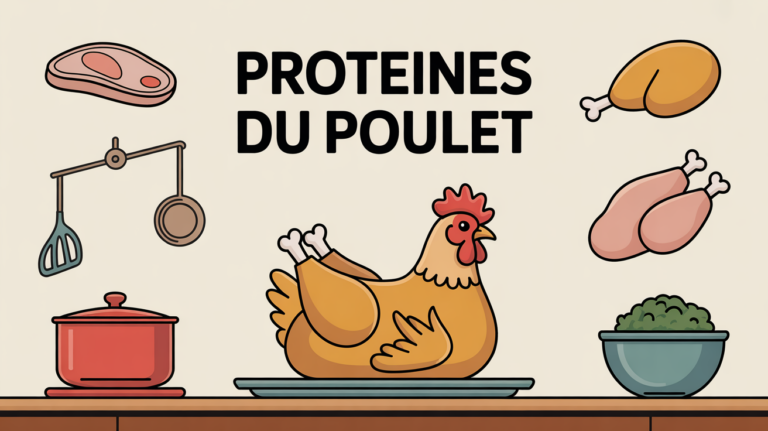 combien de proteines dans 100 g de poulet plan stylise