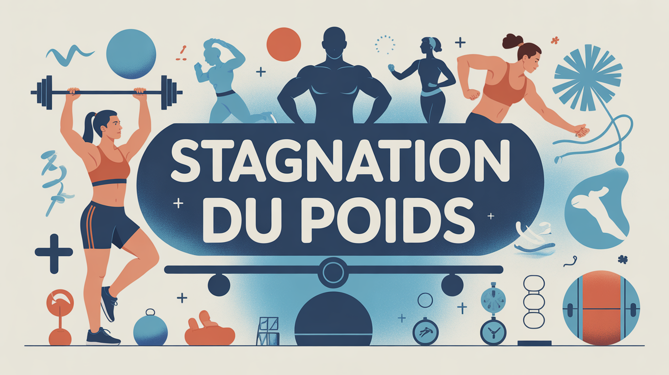 combien de temps dure la stagnation du poids illustration balance et motivation