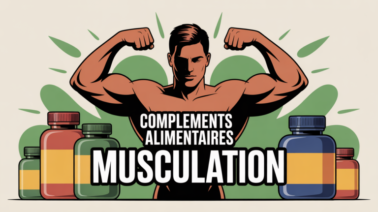 complement alimentaire pour musculation silhouette soulevant haltères