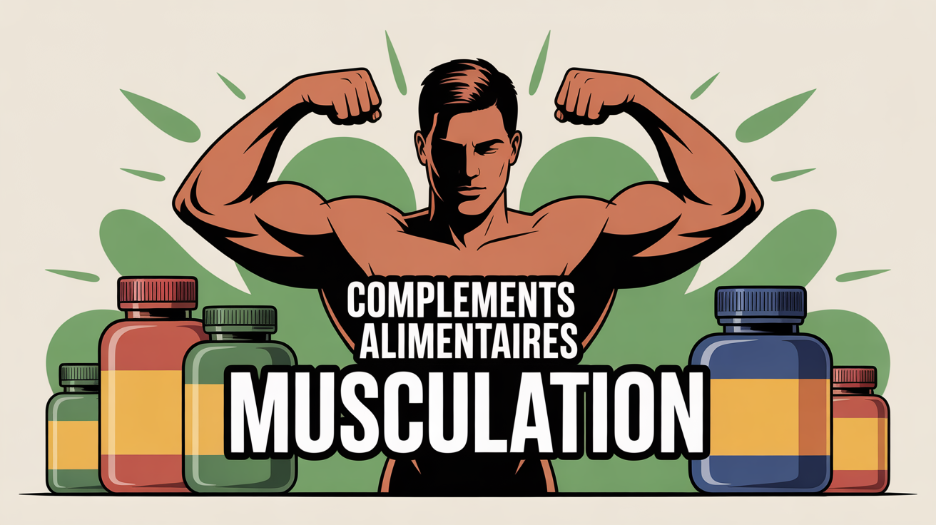 complement alimentaire pour musculation silhouette soulevant haltères