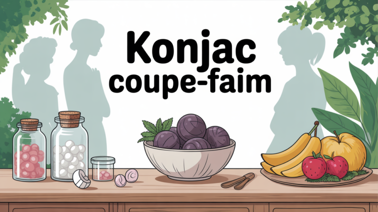 coupe faim au konjac vue sur table cuisine