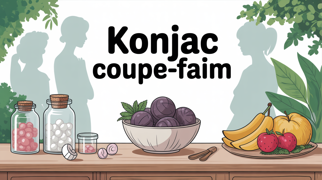 coupe faim au konjac vue sur table cuisine