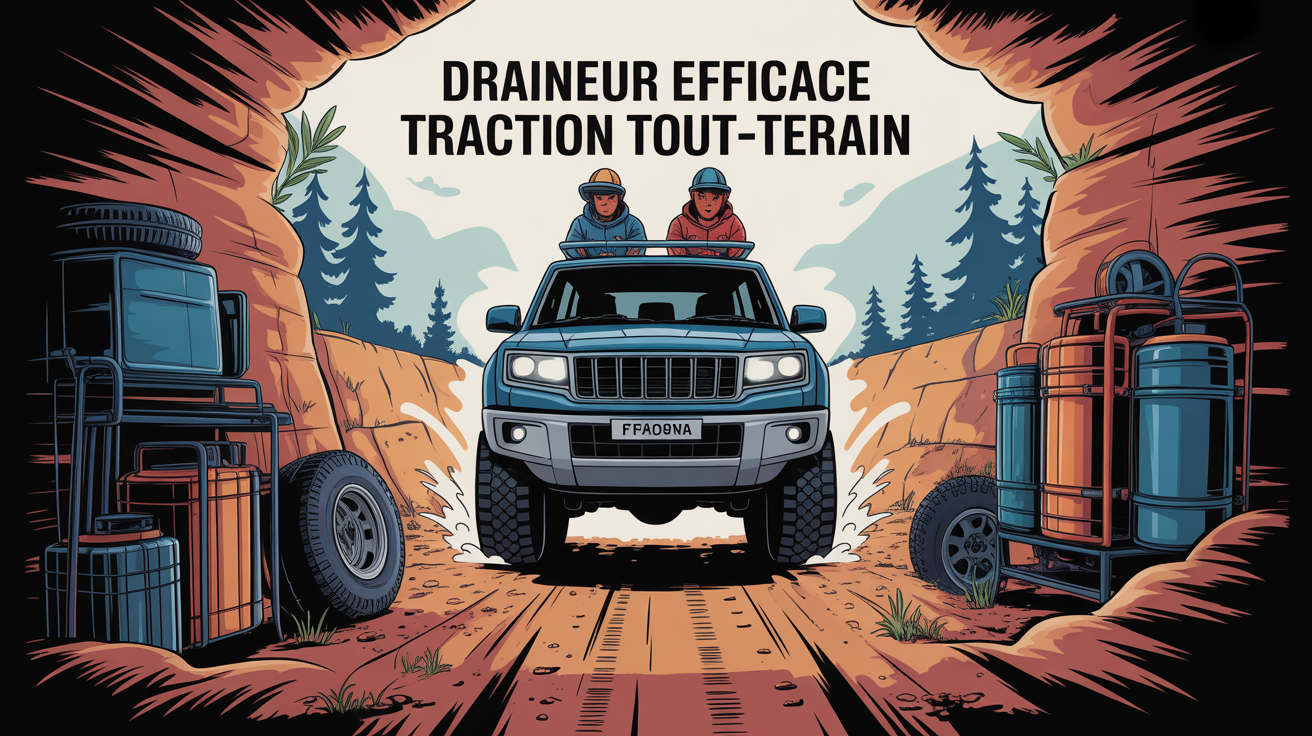 Draineur efficace pour degonfler pneus boue sable