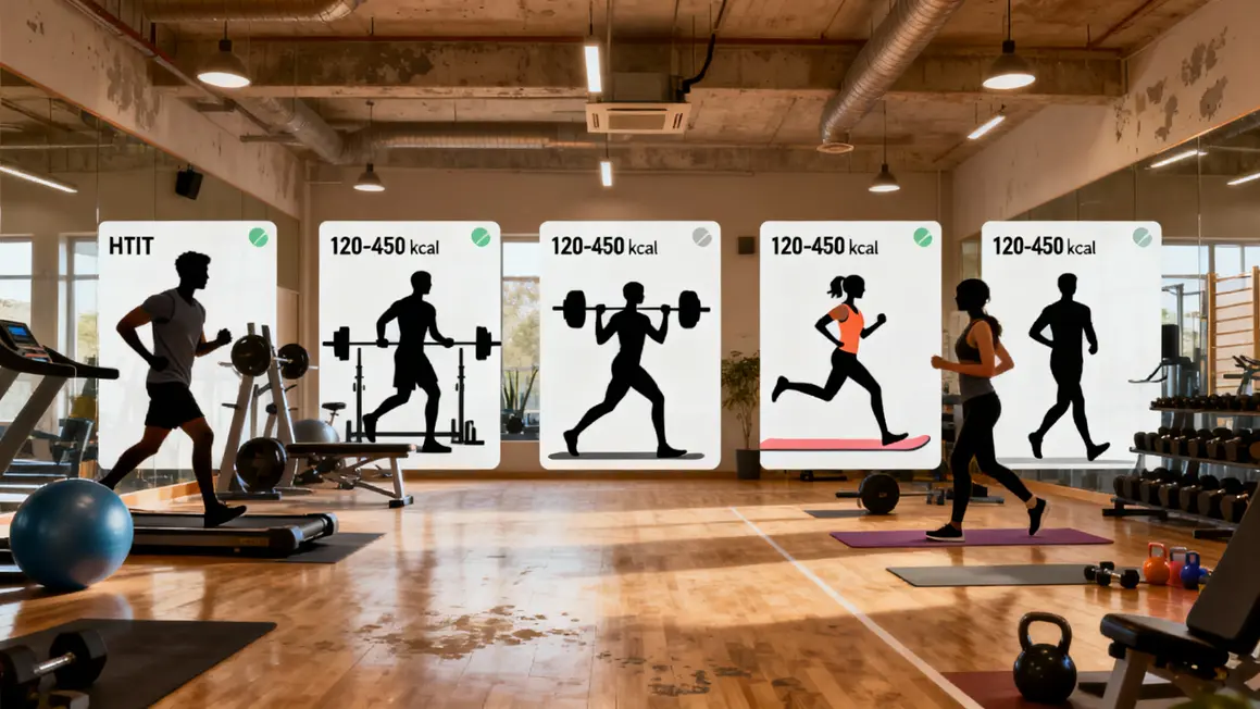 Salle polyvalente exercices et dépense calorique