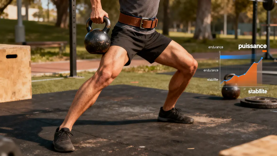 Pratique du kettlebell snatch axée puissance et stabilité