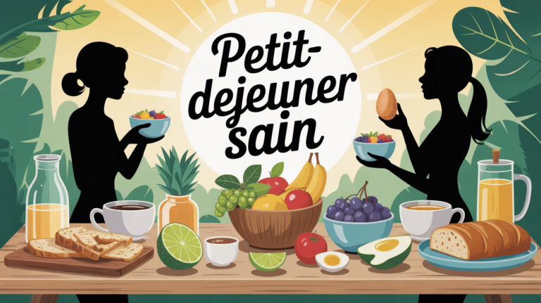 table petit dejeuner sale equilibre rapide healthy matin
