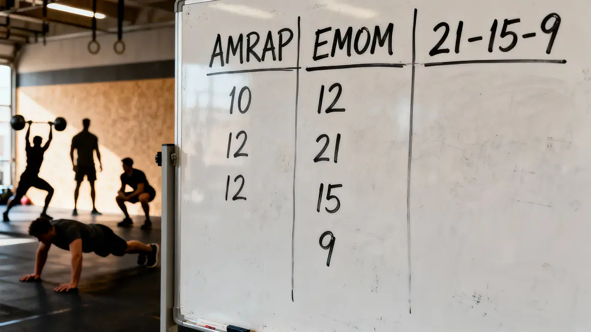 Schéma WOD Crossfit débutant tableau planification