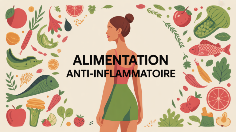regime anti-inflammatoire perte de poids illustration femme aliments