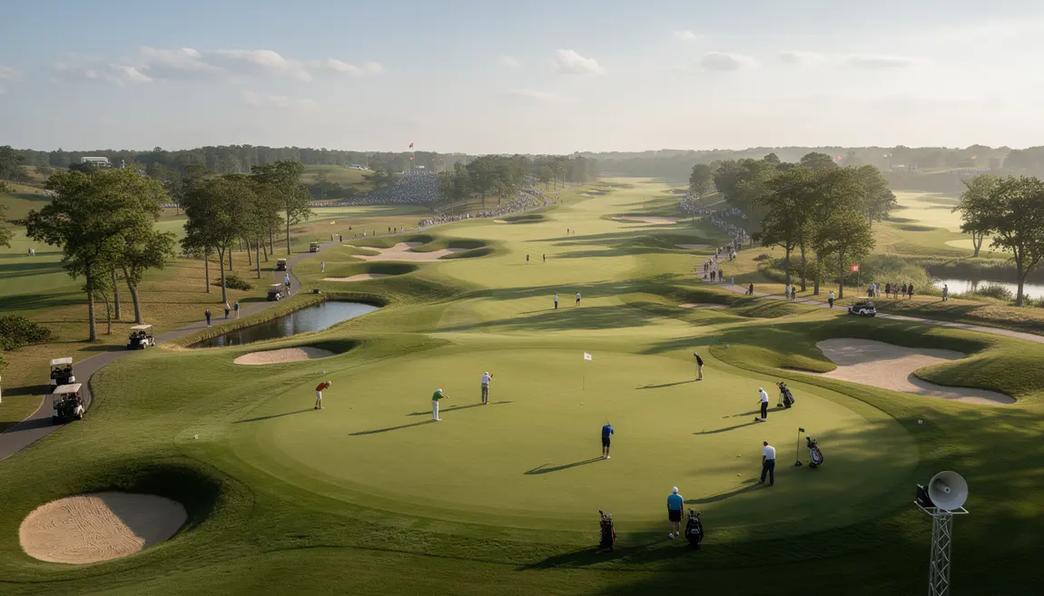 Vue aerienne parcours golf shotgun