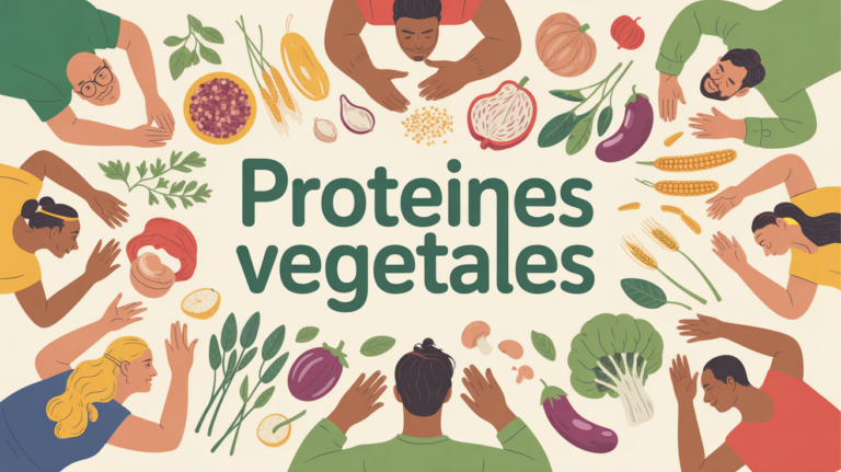 tableau des proteines vegetales scene colorée