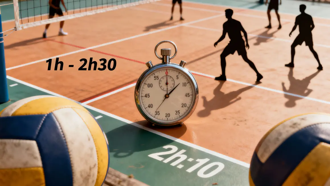 tableau durée moyenne match volley salle