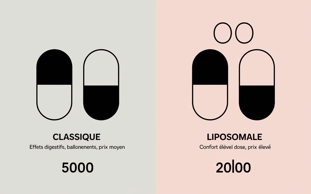 vitamine c liposomale effets secondaires comparatif classique vs liposomale
