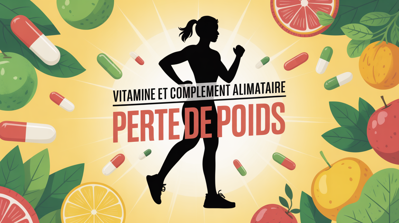 Illustration silhouette sportive vitamine pour perdre du poids