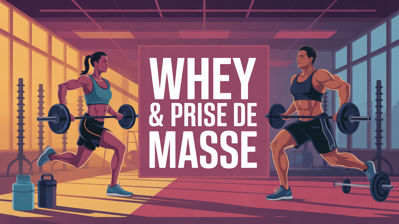 illustration salle musculation motivante whey prise de masse