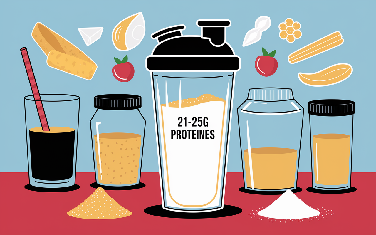 shaker whey prise de masse et proteines sports