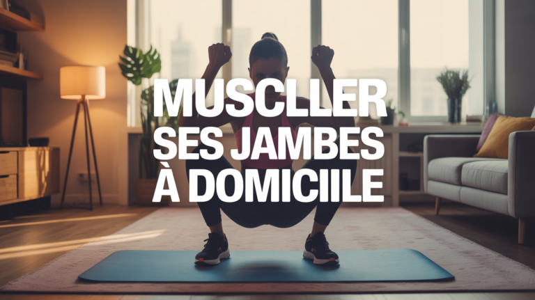 vue tapis salon exercice musculation jambes maison