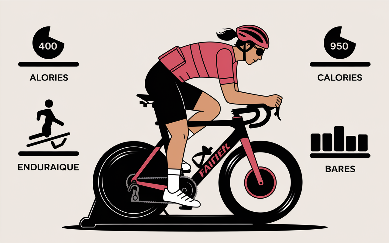 1h de home trainer par jour graphisme endurance cardio