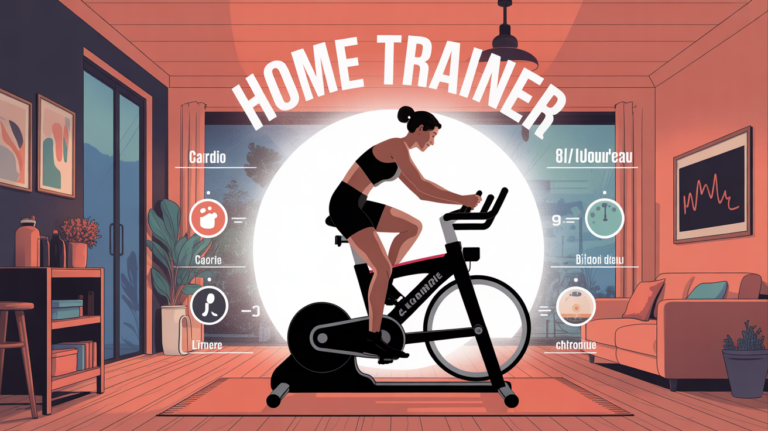 1h de home trainer par jour silhouette vélo statique salon
