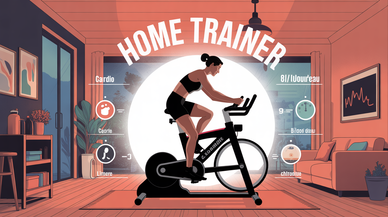 1h de home trainer par jour silhouette vélo statique salon