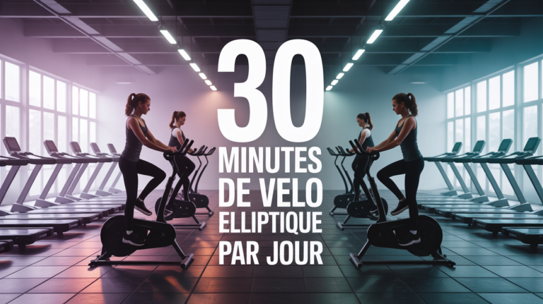 Salle de sport motivation 30 minutes de velo elliptique par jour