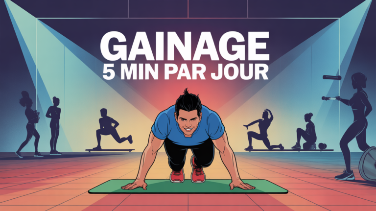 personnage faisant planche 5 min de gainage par jour resultat