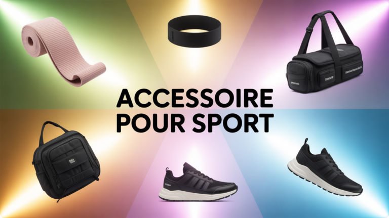 Accessoire pour sport : accessoires sportifs populaires sur fond lumineux