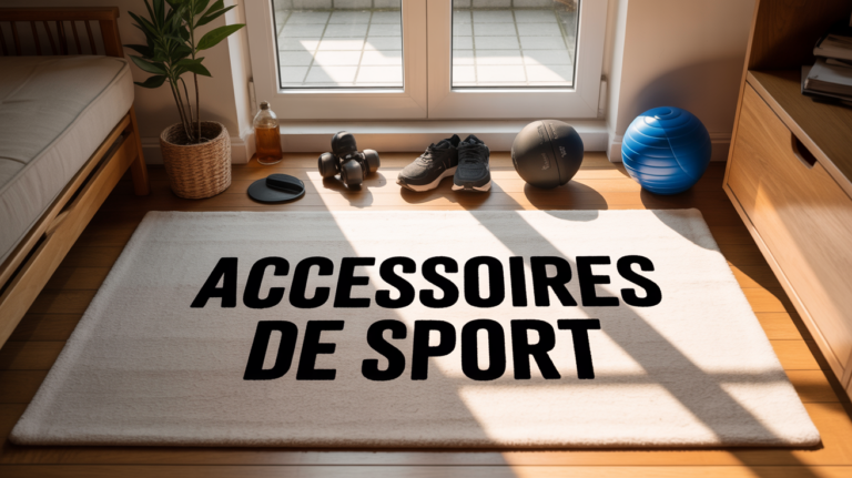 accessoires de sport posés dans appartement lumineux