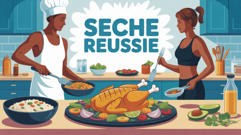 Aliment pour une seche repas equilibré silhouettes