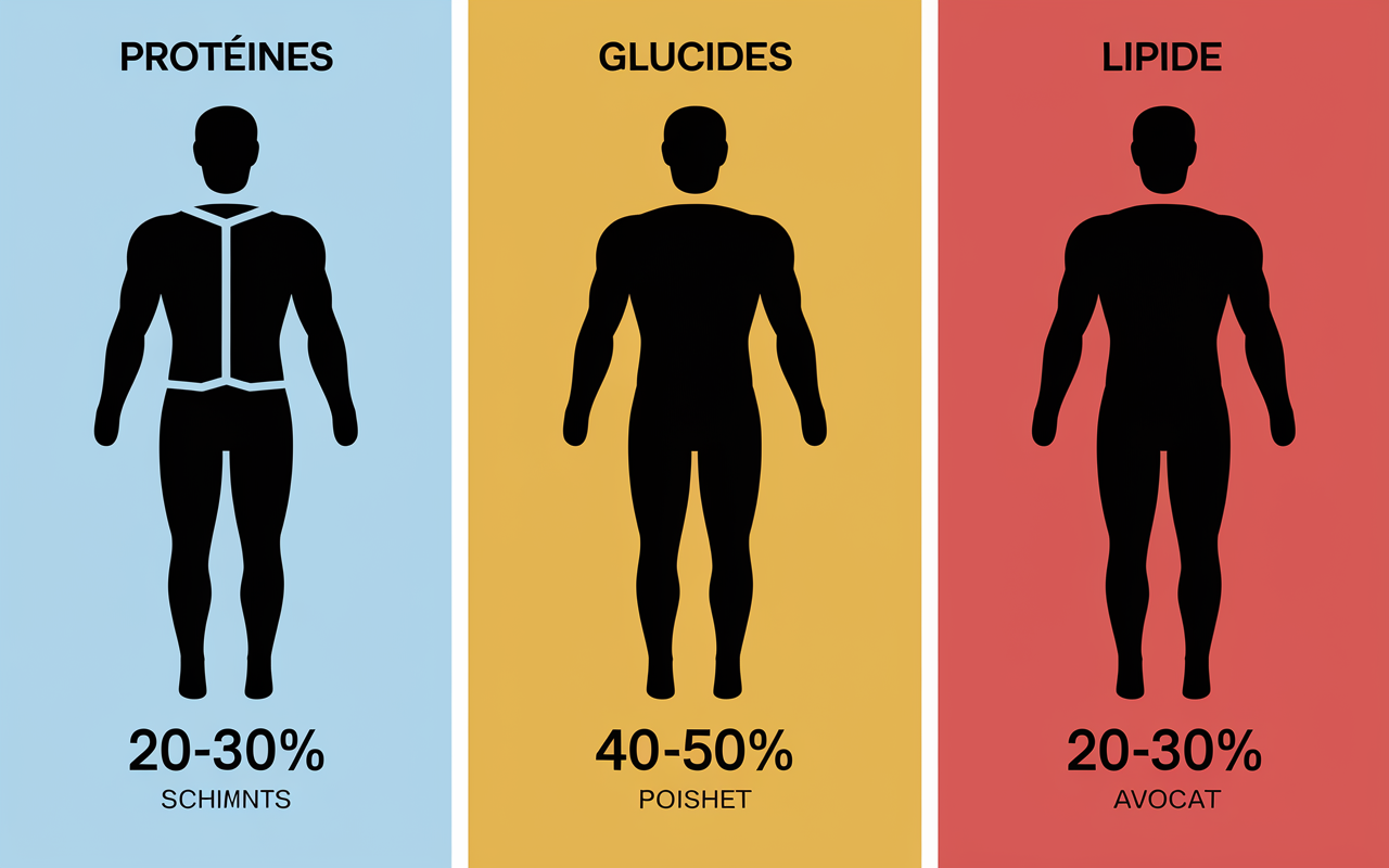 alimentation pour prendre du muscle et perdre de la graisse schema ratios