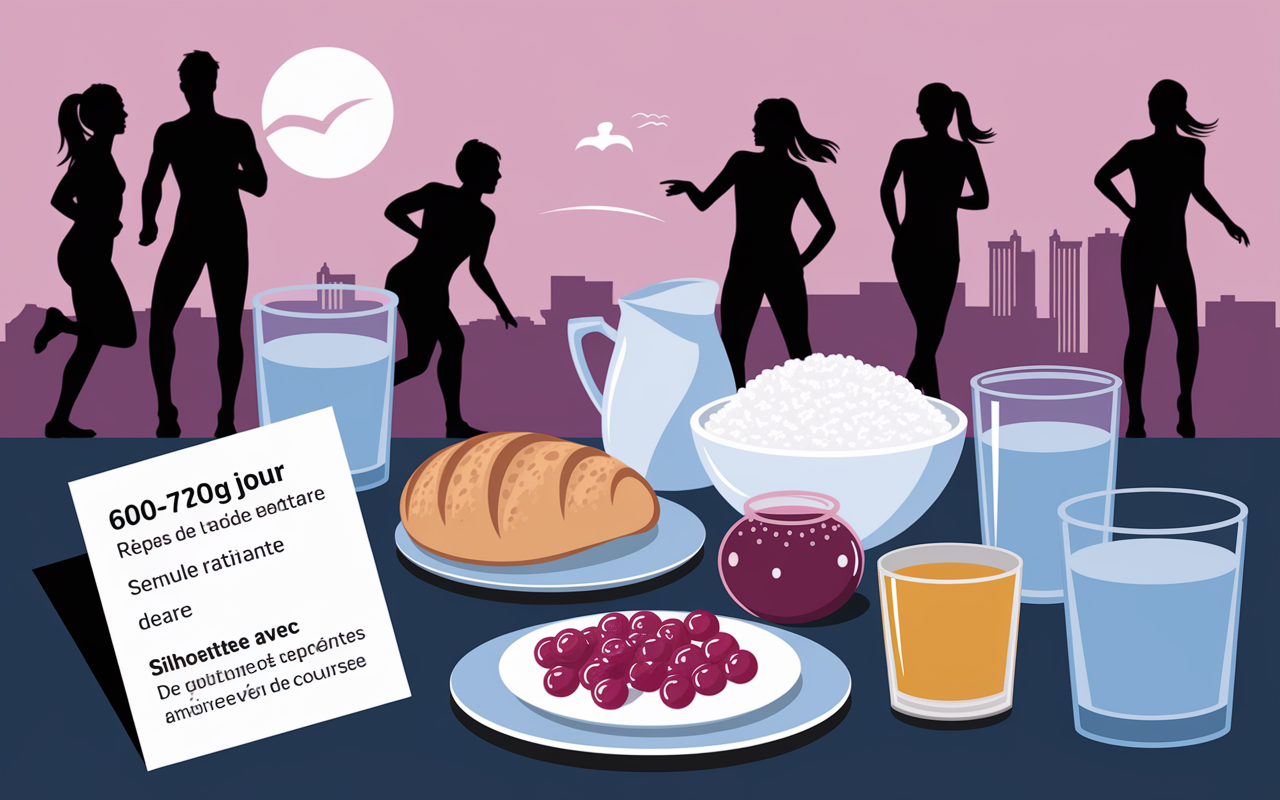 table glucides alimentation pour un marathon