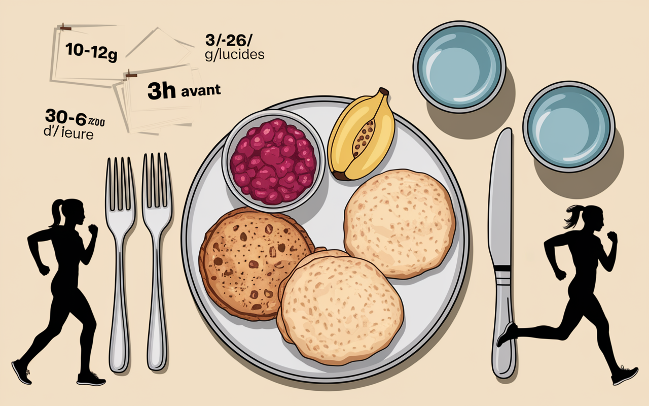 assiette sportive alimentation pour un marathon