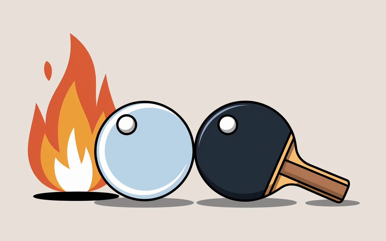 diamètre balle de ping pong plastique versus celluloid
