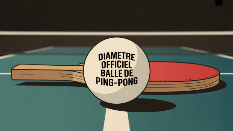 gros plan diamètre balle de ping pong officielle